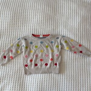 Baby Gap Colorful Polka Dot Sweater - reversible!